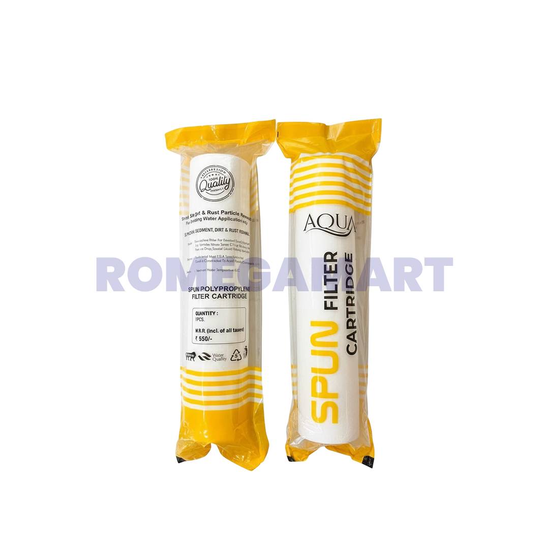 Aqua Spun Filter Cartridge Polypropylene Material White Color For Domestic Use - Euro Industries