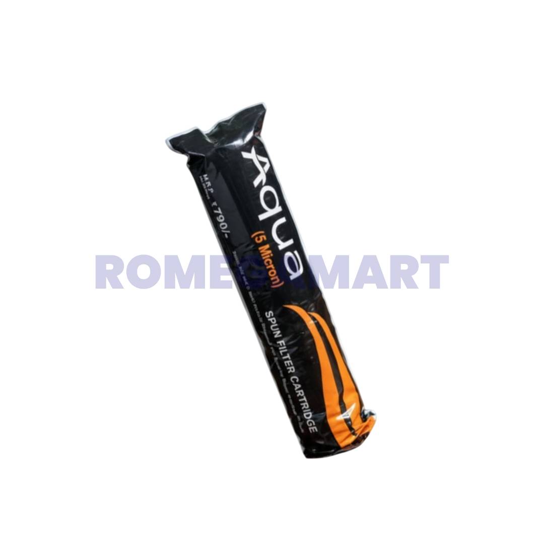 Aqua Spun White Color Filter Cartridge 5 Micron Polypropylene Material For Domestic Use - Euro Industries