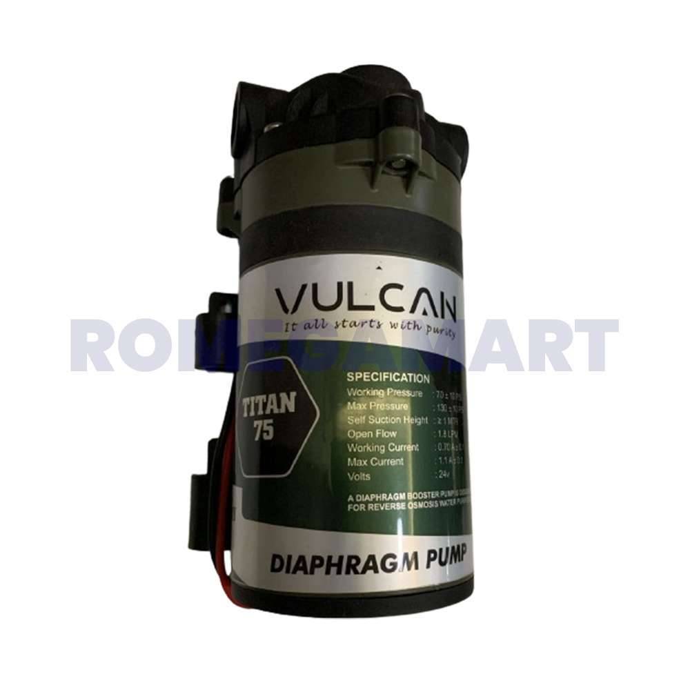 Vulcan Titan 75 GPD Pump Black With Green Metal Material For Domestic - JAZZ PURE WATER SOLUTIONS