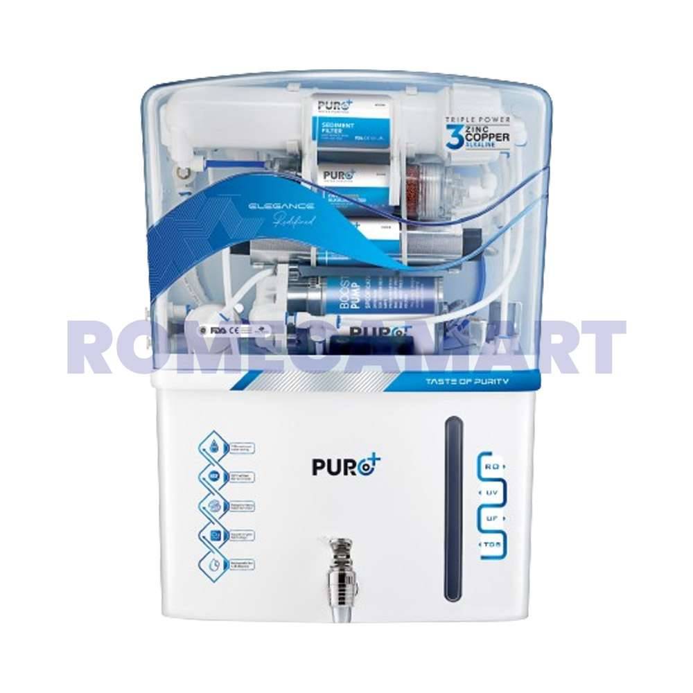 Puro Plus RO Cabinet White Transparent Body 12 Liter Storage ABS Plastic Material Domestic  - GTB JI WATER SOLUTIONS