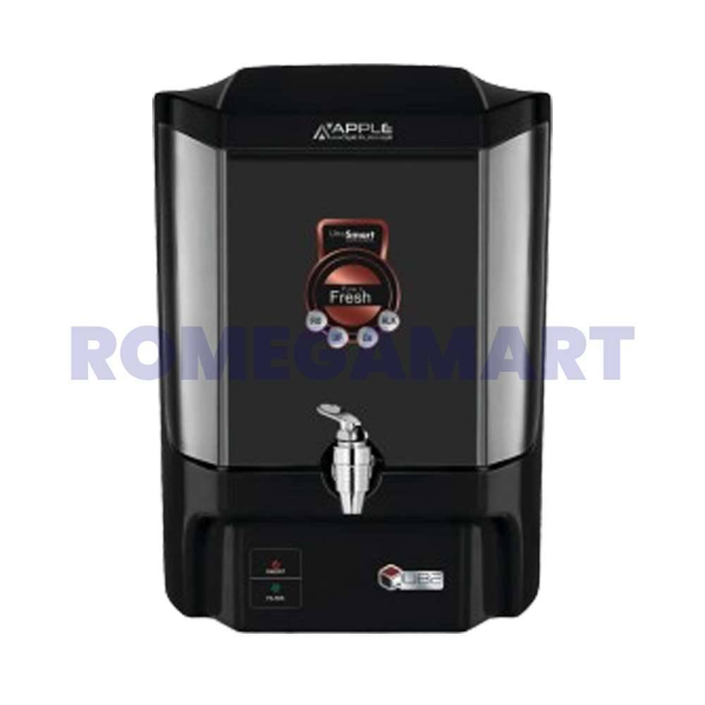 Apple Qube Black Color RO Water Purifier RO+UV+UF+ALKLINE+TDS ABS Plastic Material 11 Liter Storage Domestic - JAZZ PURE WATER SOLUTIONS