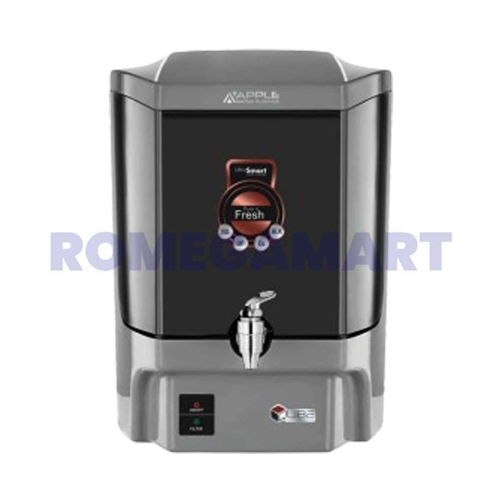 Apple Qube RO Water Purifier RO+UV+UF+ALKLINE+TDS Grey With Black Color 11 Liter Storage ABS Plastic Material For Domestic - JAZZ PURE WATER SOLUTIONS 