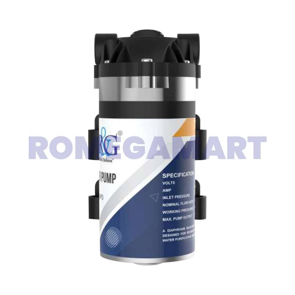 Real Ganga RG Silver 100 GPD Booster Pump Black Color Pump Head Metal Suitable For Domestic RO - JAZZ PURE WATER SOLUTIONS