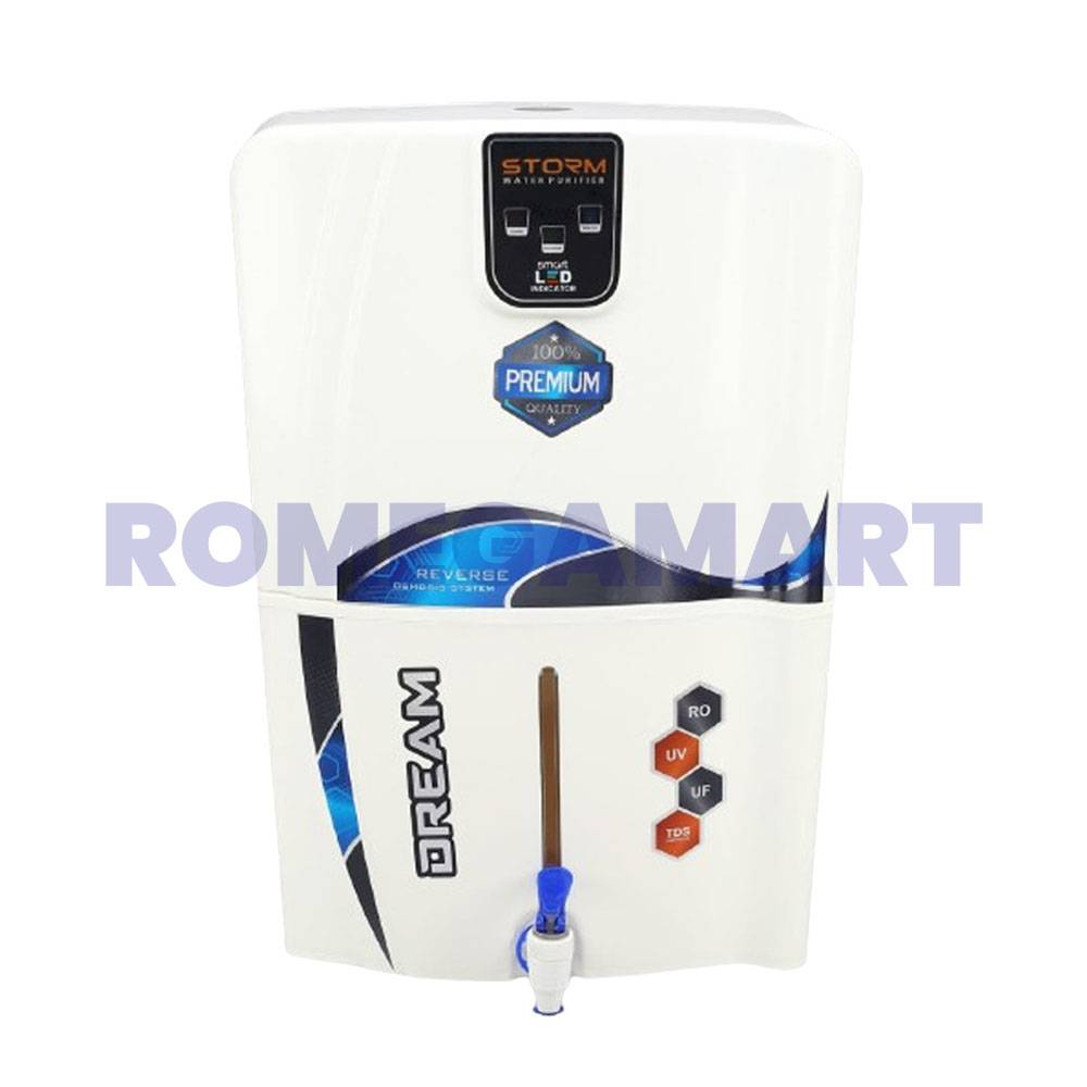Storm Dream RO+UV+UF+TDS White 12 Liter Storage Water Purifier - EARTH RO SYSTEM